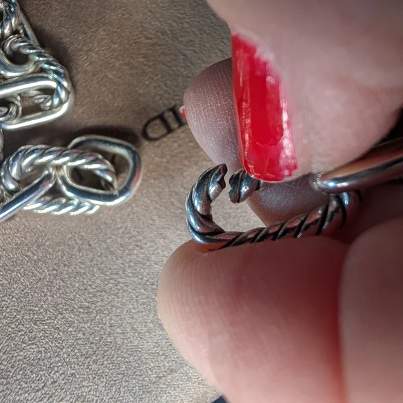 Awesome David Yurman Sterling Silver Madison Cable Link 8.5mm 36.25" Necklace - Picture 4 of 6